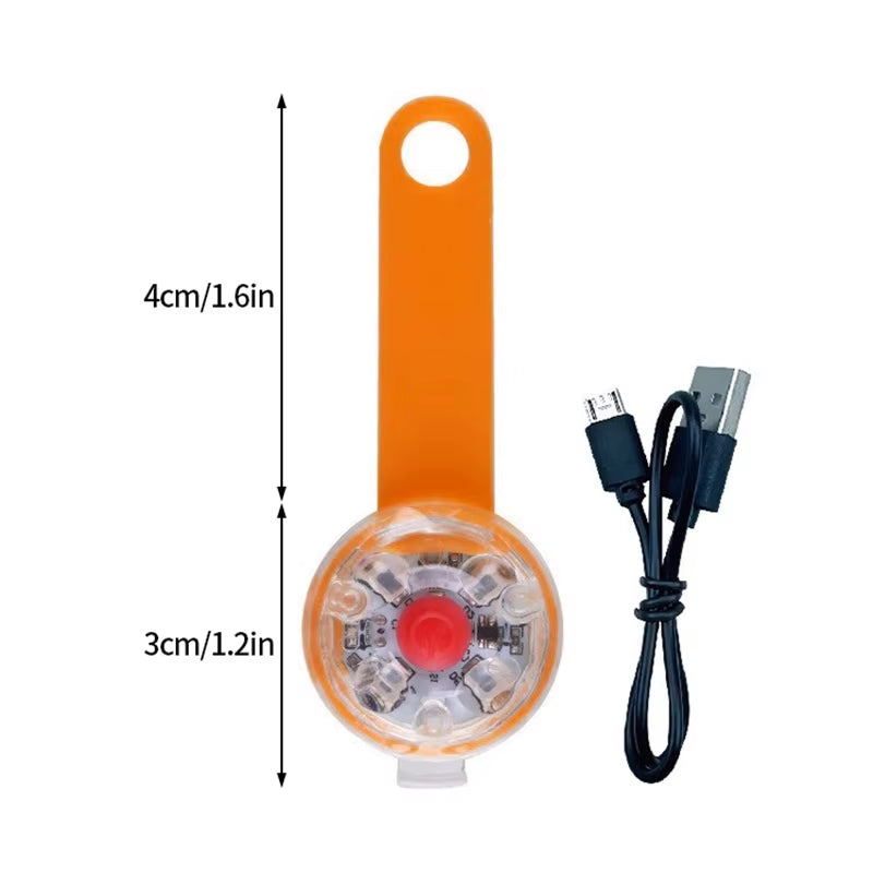 USB Rechargeable LED Safety Pendant for Dogs and Cats - Portable Night Walking Collar Accessory