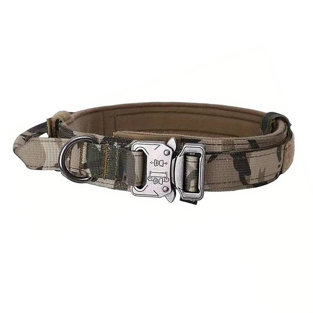 Adjustable Tactical Dog Training Collar and Leash Set with Control Handle for Small to Large Dogs
