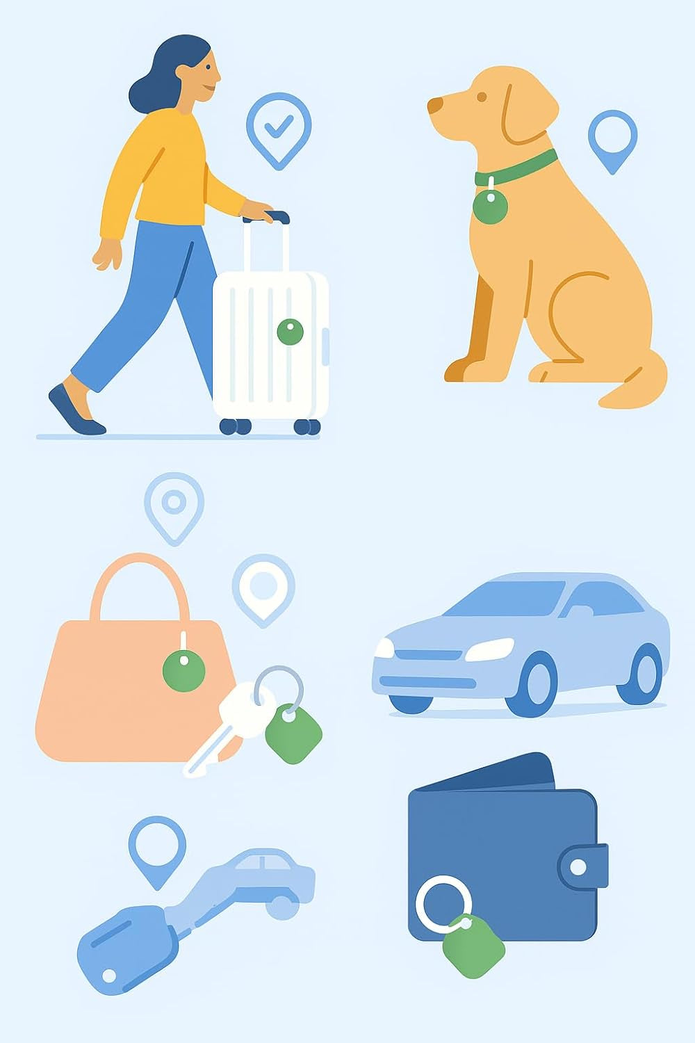 Android-Compatible Air Tag - Phone Tracking Tags in Black