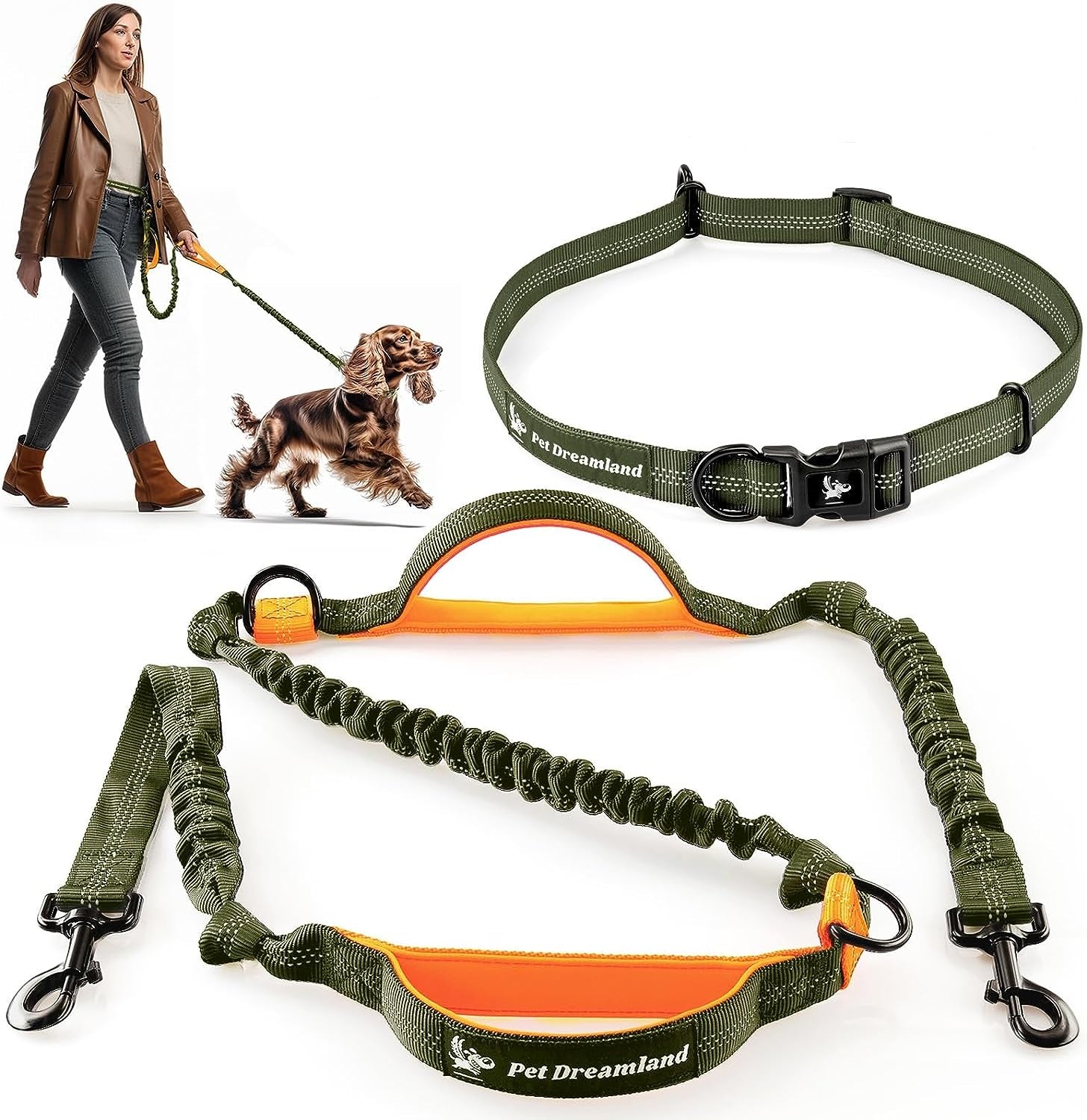 Premium Hands-Free Waist Leash for Medium Dogs: Optimal Comfort and Freedom for Running, Walking, and Hiking