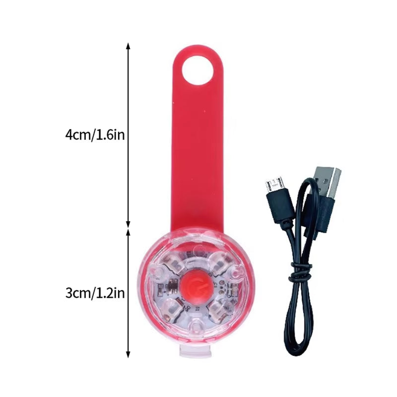 USB Rechargeable LED Safety Pendant for Dogs and Cats - Portable Night Walking Collar Accessory