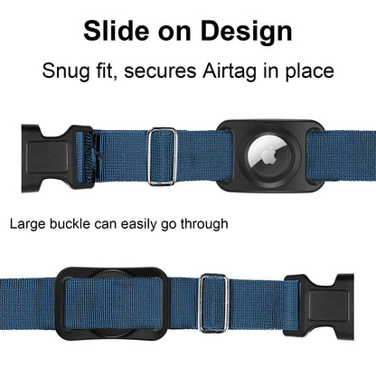 Airtag Dog Collar Holder - 2 Pack Waterproof Protective Case for Apple Airtag, Full Body TPU & Silicone Cover for Pet Collars and Backpacks
