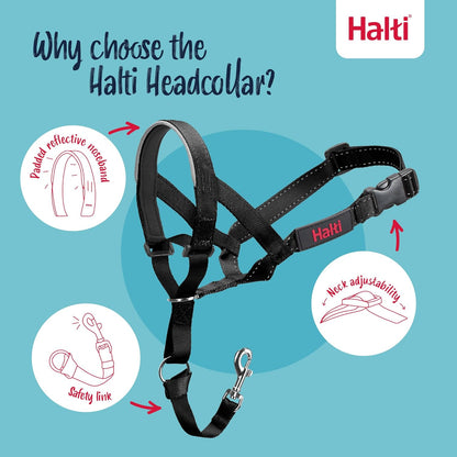 Halti  Head Collar for Dogs, Size 3, Black