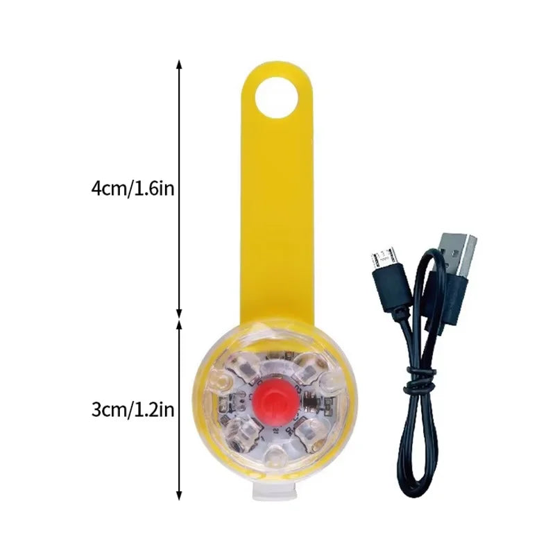 USB Rechargeable LED Safety Pendant for Dogs and Cats - Portable Night Walking Collar Accessory