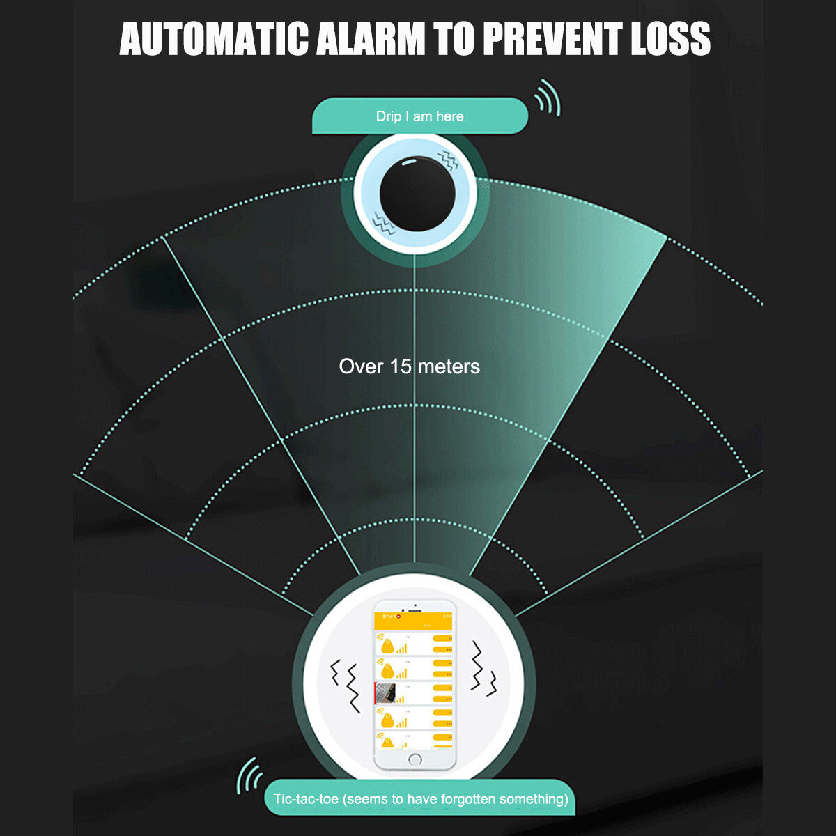 Bluetooth Mini GPS Tracker for Pets and Children - Key Location Monitoring Device