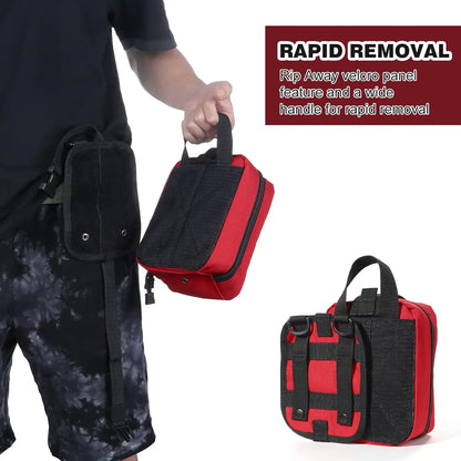 Tactical Emergency First Aid Kit for Outdoor Activities: Hiking, Camping, Fishing, and Military Use
