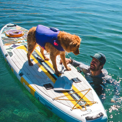 Premium Dog Life Jacket - Advanced Buoyancy Swim Vest with Lift Handle, Secure Fit, Reflective Trim, Adjustable Flotation for Swimming, Boating, and Outdoor Activities, Deep Blue, X-Small