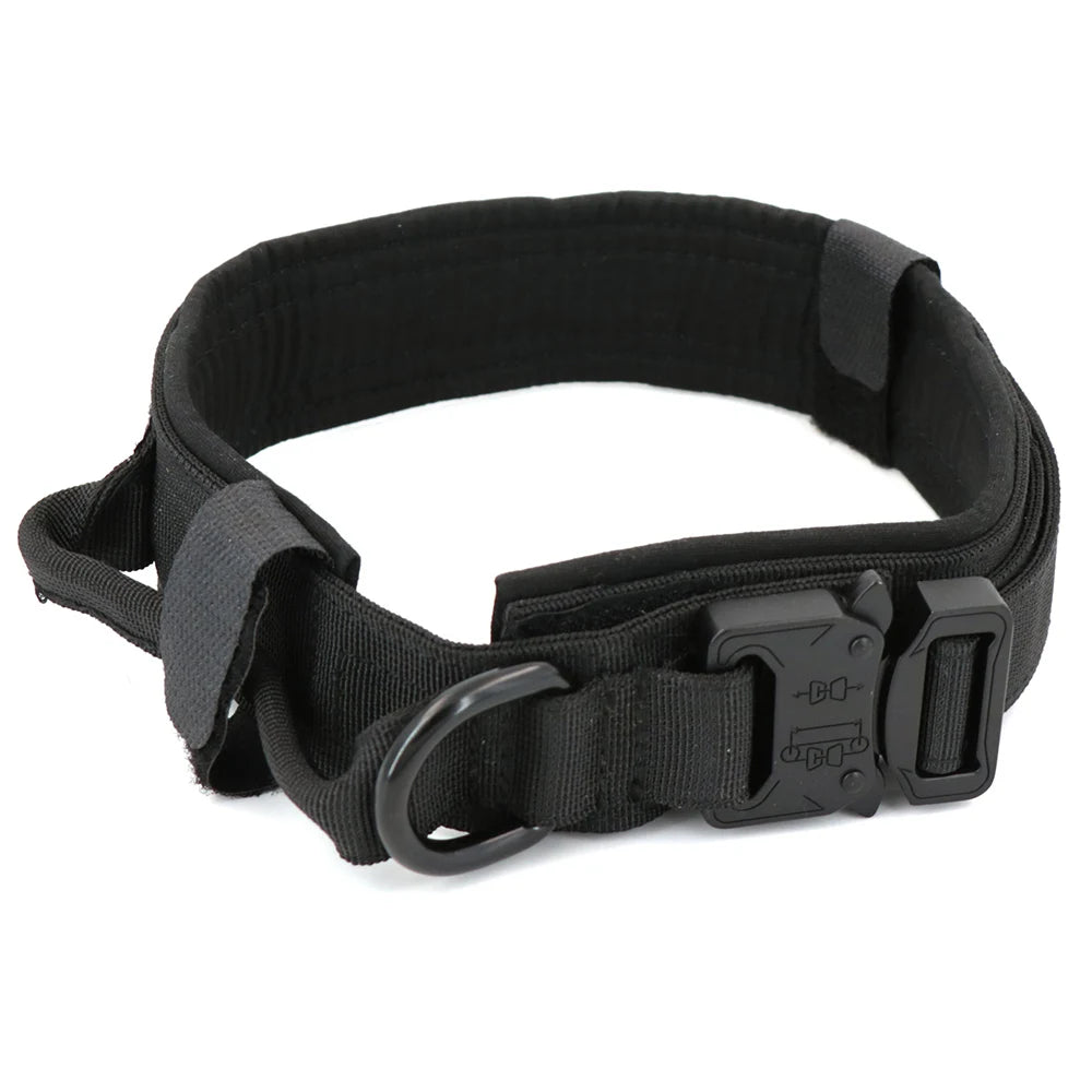 Adjustable Tactical Dog Training Collar and Leash Set with Control Handle for Small to Large Dogs