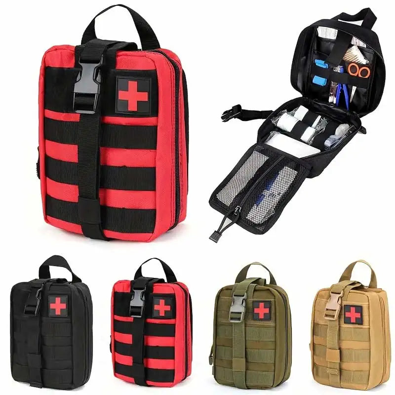 Tactical Emergency First Aid Kit for Outdoor Activities: Hiking, Camping, Fishing, and Military Use