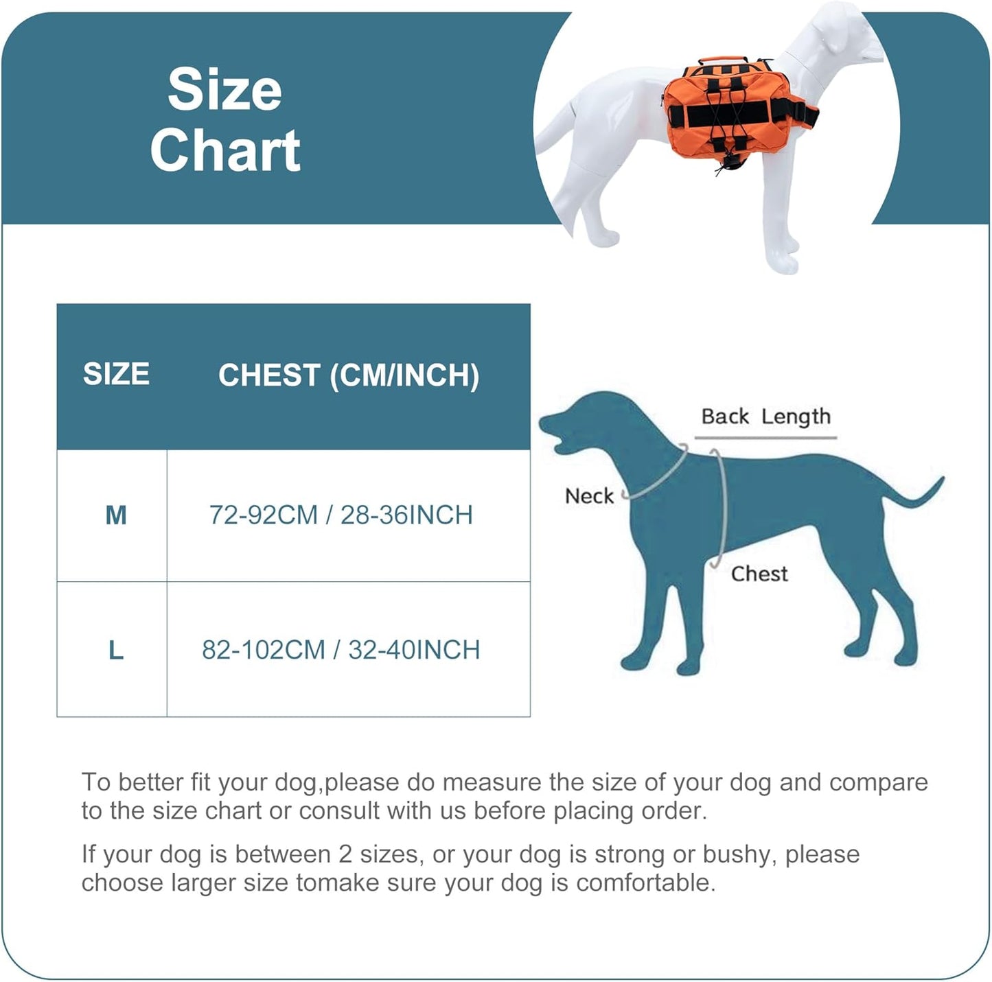 Large Dog Backpack - Adjustable Tactical Saddle Bag with Side Pockets for Hiking, Travel, Camping, and Training - Suitable for Small, Medium, and Large Dogs - Red M