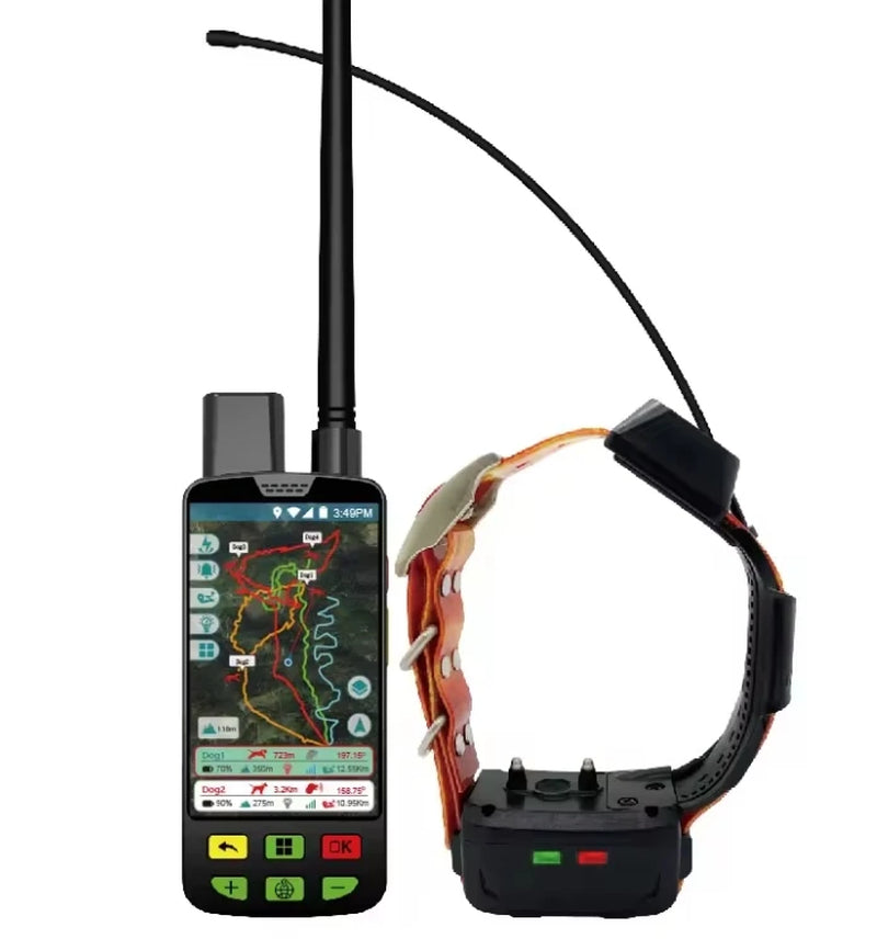 Wholesale Custom 10-Mile Range 4G GSM GPS Tracker with IP68 Waterproof Dog Collar for Hunting and Pets, Made of Silicone and Metal