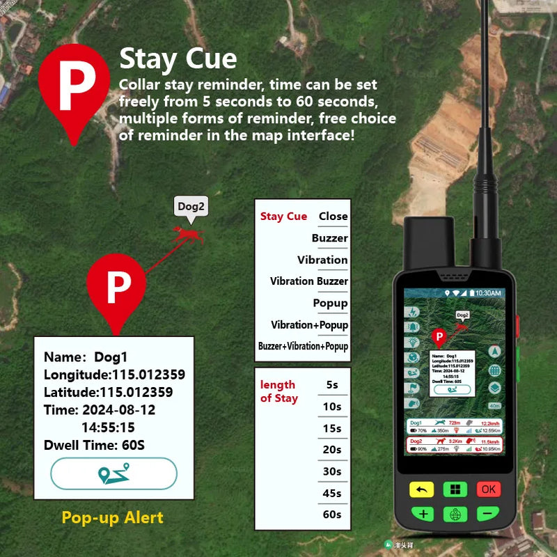 Wholesale Custom 10-Mile Range 4G GSM GPS Tracker with IP68 Waterproof Dog Collar for Hunting and Pets, Made of Silicone and Metal