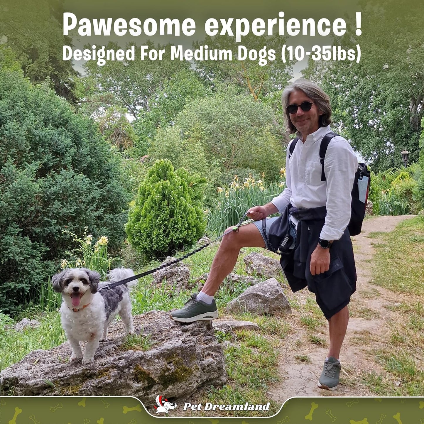 Premium Hands-Free Waist Leash for Medium Dogs: Optimal Comfort and Freedom for Running, Walking, and Hiking
