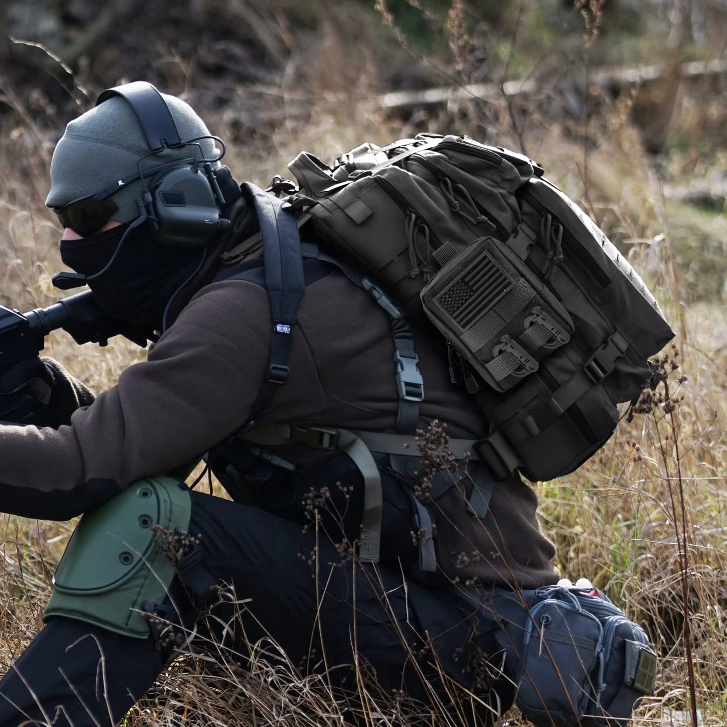 Tactical MOLLE Pouch - Compact Water-Resistant Utility EDC Waist Bag for Outdoor Use