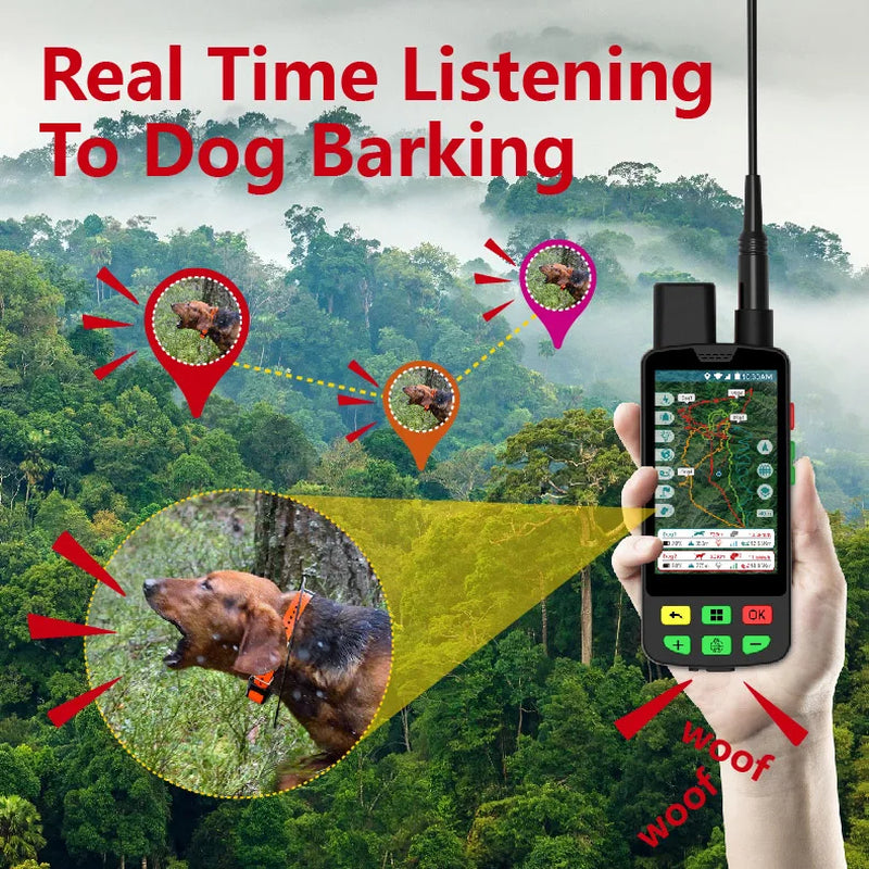 Wholesale Custom 10-Mile Range 4G GSM GPS Tracker with IP68 Waterproof Dog Collar for Hunting and Pets, Made of Silicone and Metal