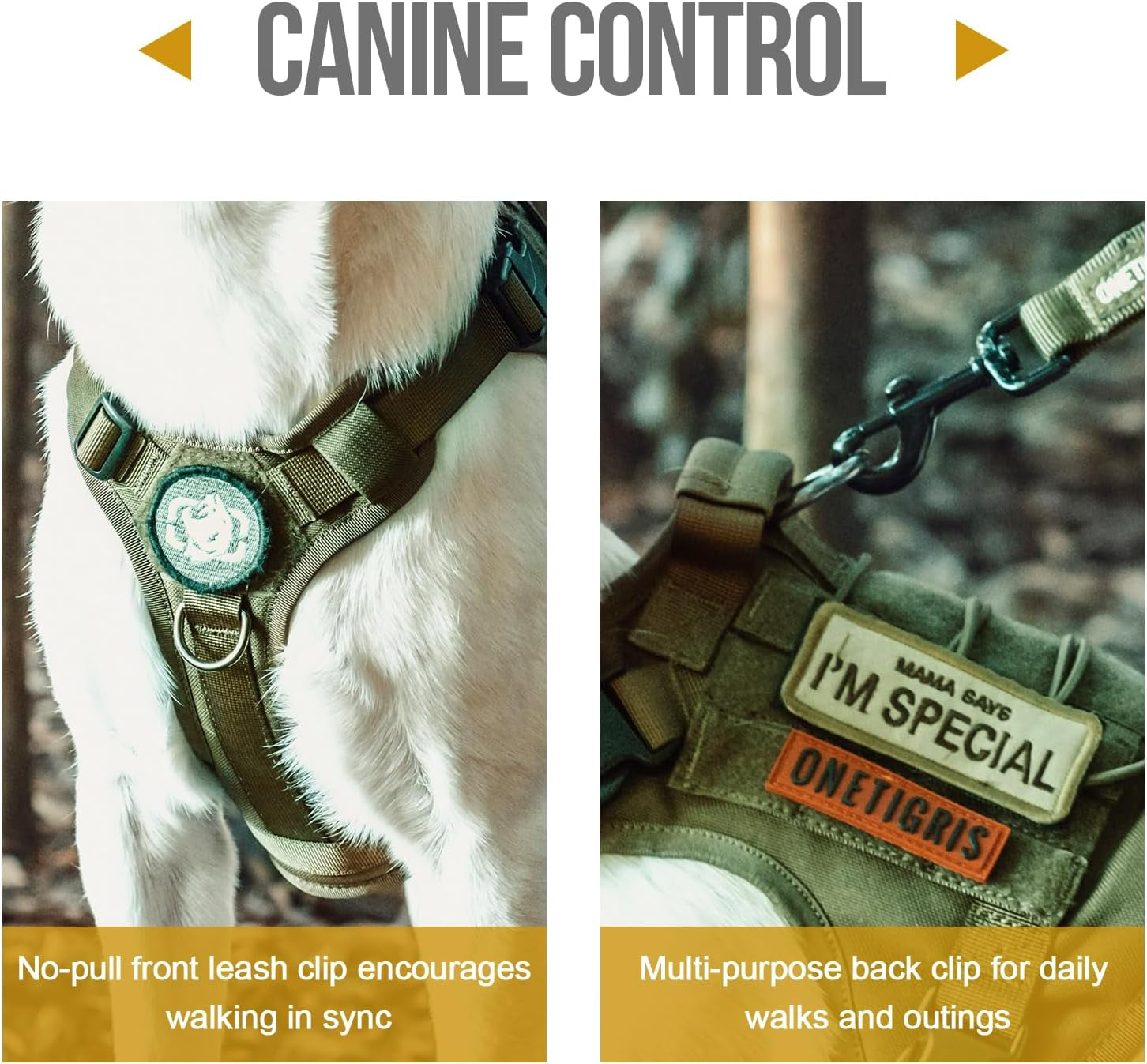 Tactical No-Pull Dog Harness - Breathable Adjustable Pet Vest with Handle for Outdoor Use (Ranger Green, Small)