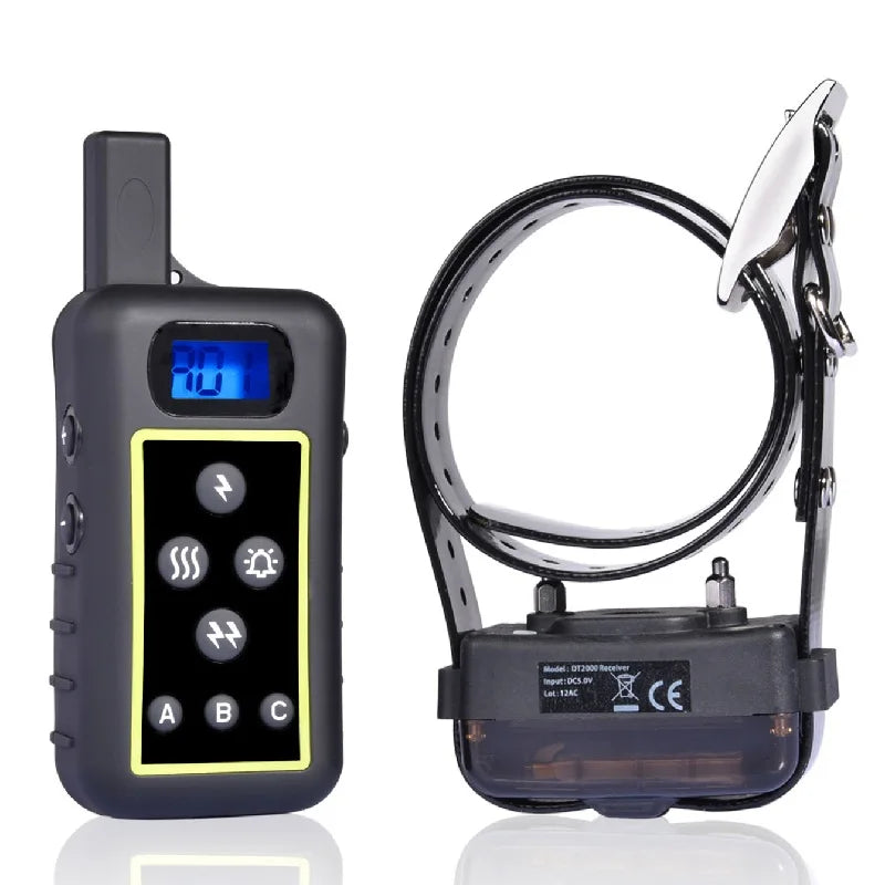 Electronic Dog Training Collar with Remote Control, 2000M Range, Waterproof Design for All Dog Sizes