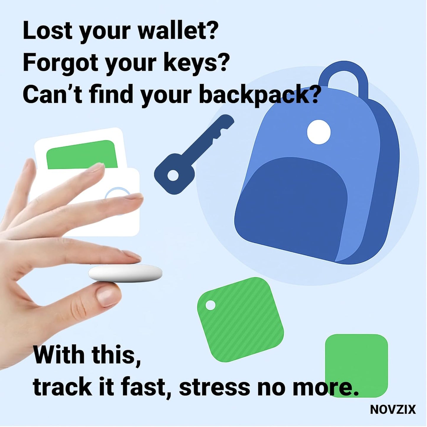 Android-Compatible Air Tag - Phone Tracking Tags in Black