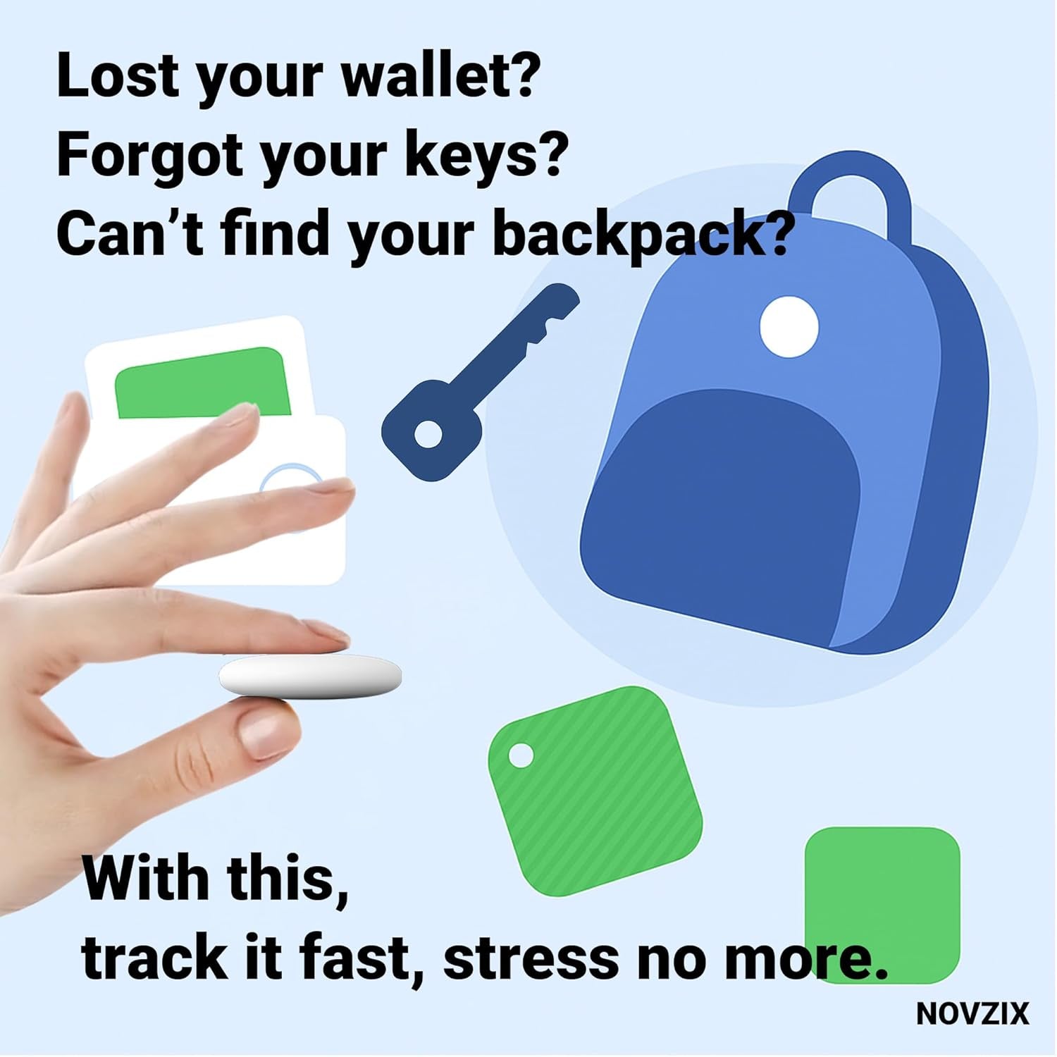 Android-Compatible Air Tag - Phone Tracking Tags in Black