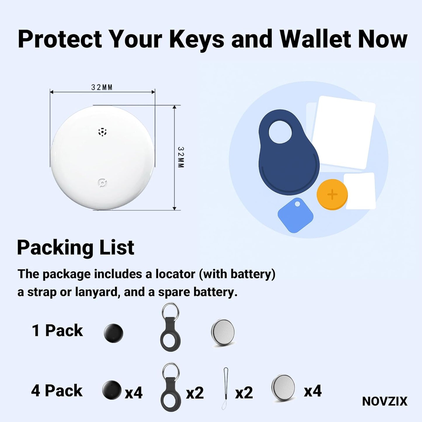 Android-Compatible Air Tag - Phone Tracking Tags in Black