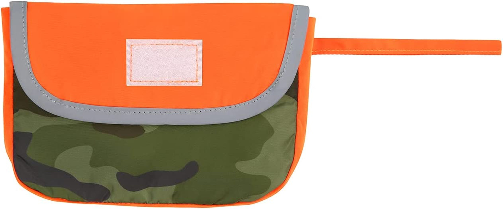 Reversible Hooded Dog Raincoat Poncho Jacket in Camo Orange for Small, Medium, and Large Breeds - Size L
