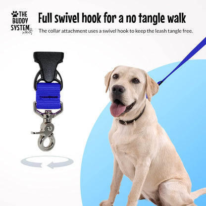 Adjustable Hands-Free Dog Leash for Running, Jogging, Training, and Service Dogs - Compatible with Small, Medium, and Large Breeds - Made in the USA (Royal Blue, Large Belt 27"-50" Waist)