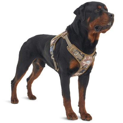 Adjustable No-Pull Dog Harness for Large Breeds, Service Vest with Control Handle for Training and Outdoor Activities in Desert Camo Design
