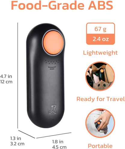 Dog Training Clicker with Integrated Treat Storage - Compact Clicker for Puppy and Cat Training, 2.36 Oz, Black