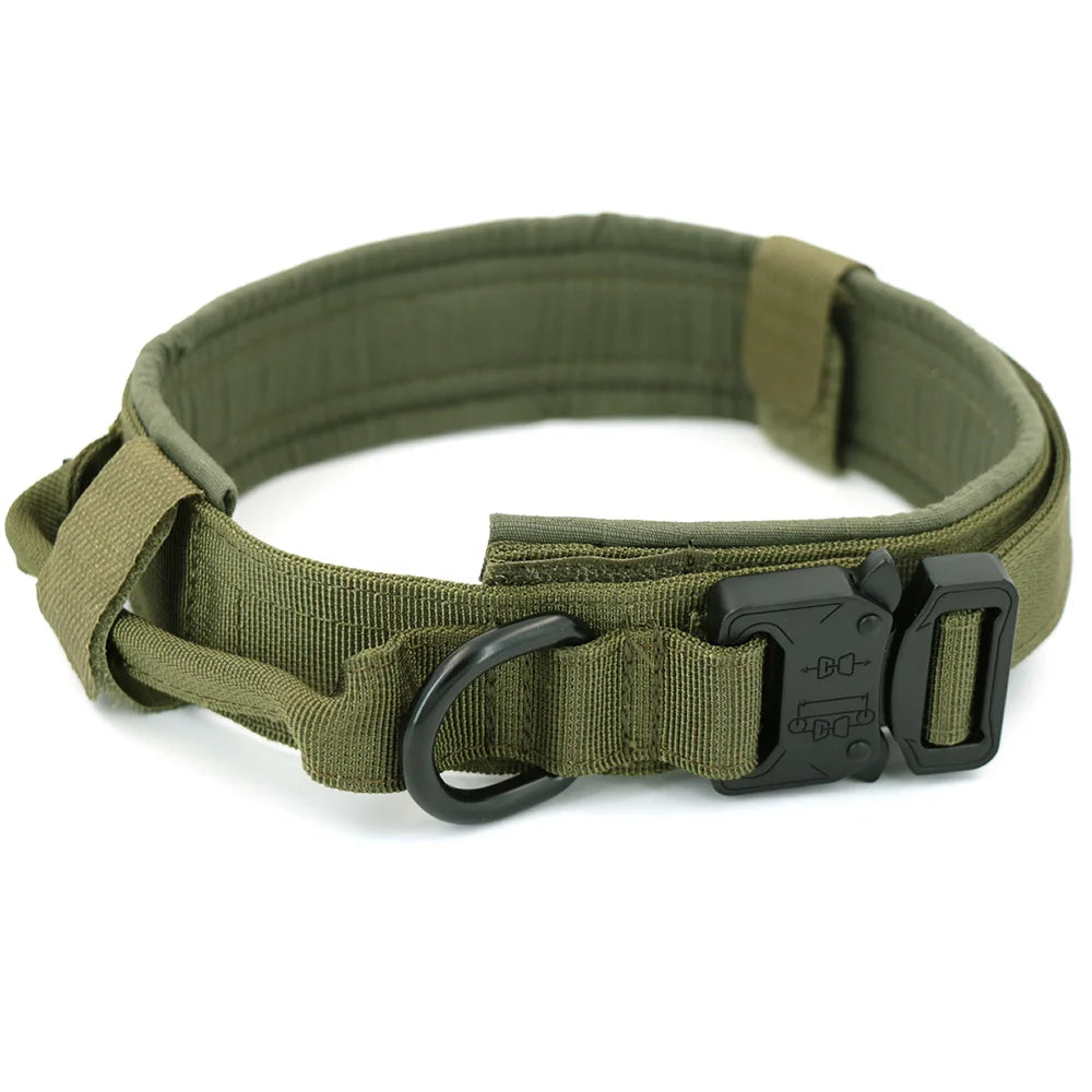 Adjustable Tactical Dog Training Collar and Leash Set with Control Handle for Small to Large Dogs