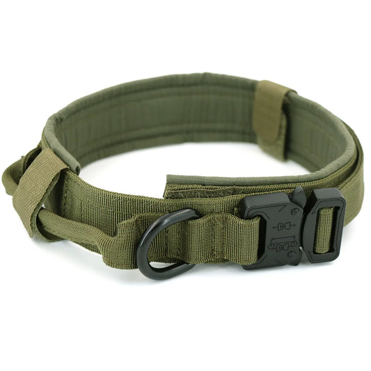 Adjustable Tactical Dog Training Collar and Leash Set with Control Handle for Small to Large Dogs