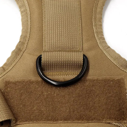 Heavy-Duty Tactical Dog Harness for Large Breeds - Adjustable No-Pull Design with MOLLE System, 1050D Nylon, Metal D-Ring for Training and Outdoor Activities | Koossa
