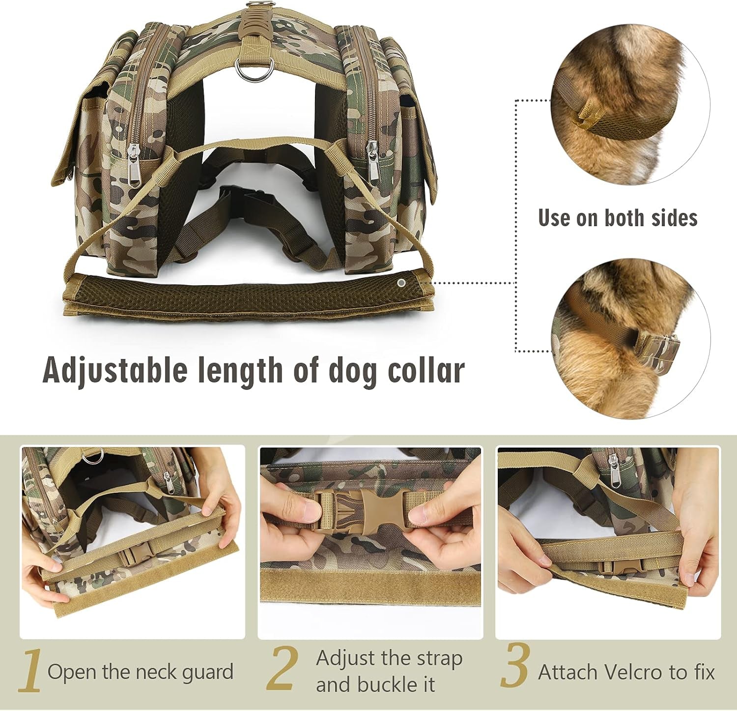 Professional Dog Backpack Harness Carrier for Travel, Camping, and Hiking - Adjustable Saddle Bag with Leash for Medium to Large Breeds