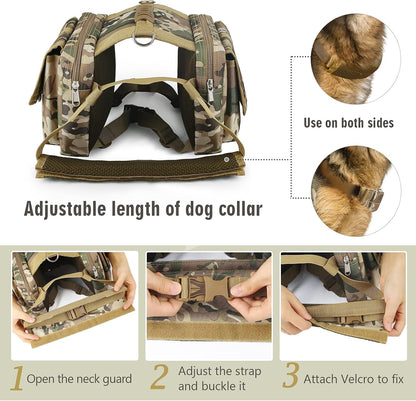 Professional Dog Backpack Harness Carrier for Travel, Camping, and Hiking - Adjustable Saddle Bag with Leash for Medium to Large Breeds
