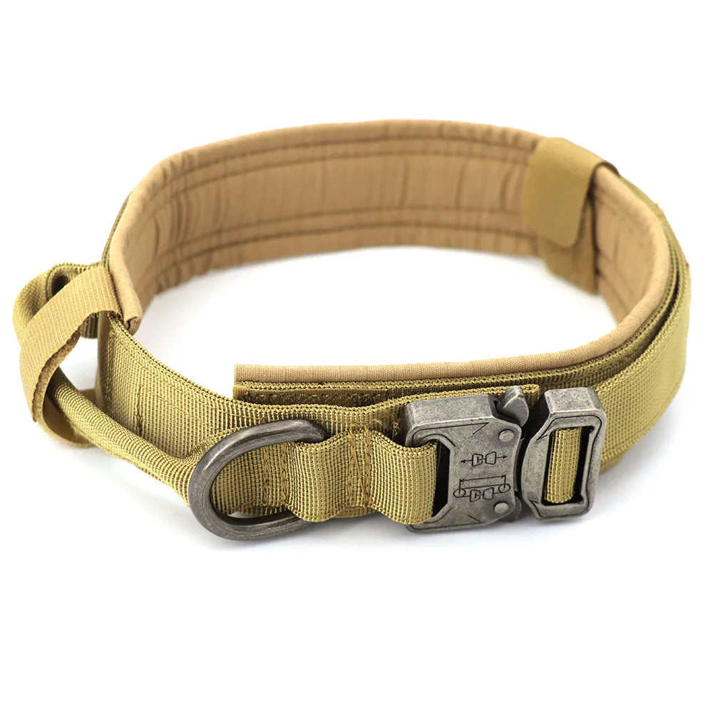 Adjustable Tactical Dog Training Collar and Leash Set with Control Handle for Small to Large Dogs