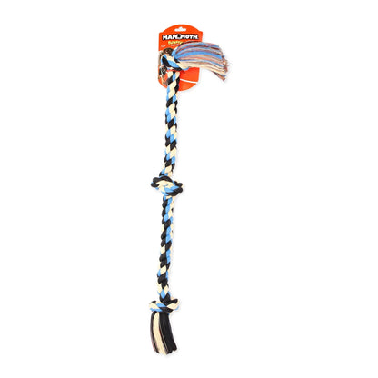 Cottonblend 3 Knot Tug Rope Dog Toy, Extra-Large, 36", Assorted Colors