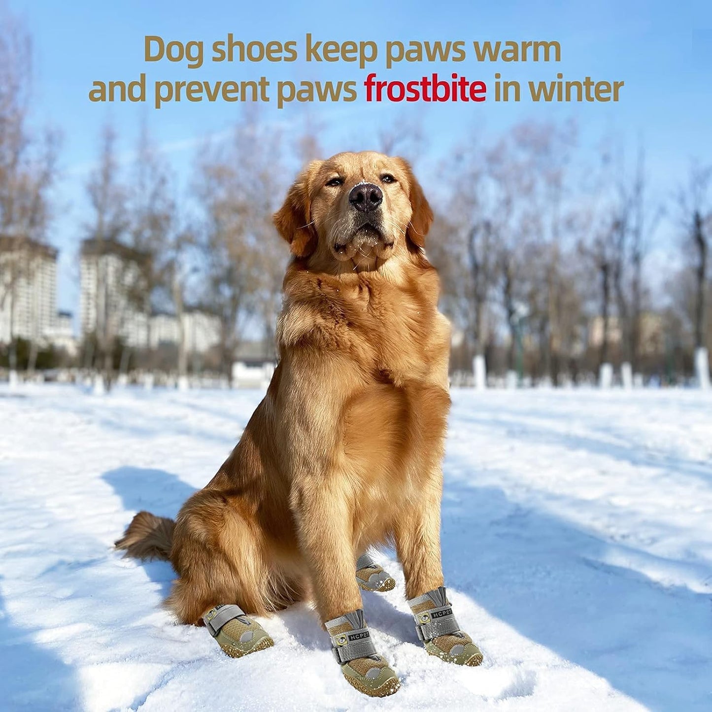 Dog Boots for Large Dogs, Medium Dog Boots & Paw Protectors for Hardwood Floors, Outdoor Dog Booties for Hot Pavement Winter Snow Hiking, Dog Shoes with Reflective Strips