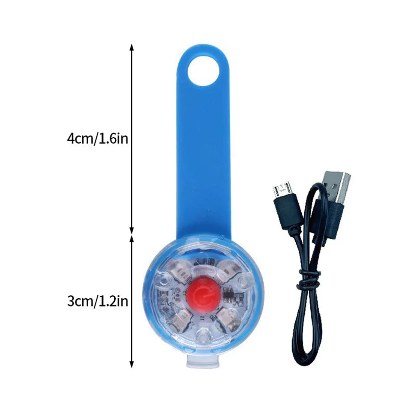 USB Rechargeable LED Safety Pendant for Dogs and Cats - Portable Night Walking Collar Accessory