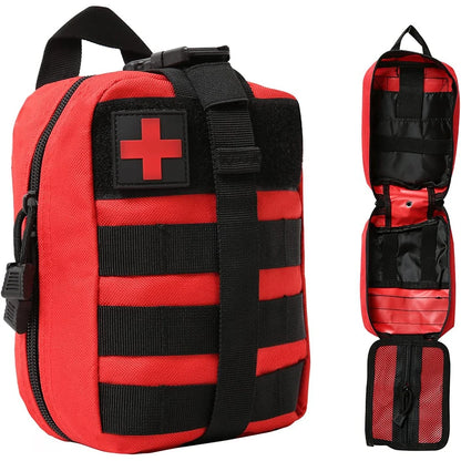 Tactical Emergency First Aid Kit for Outdoor Activities: Hiking, Camping, Fishing, and Military Use