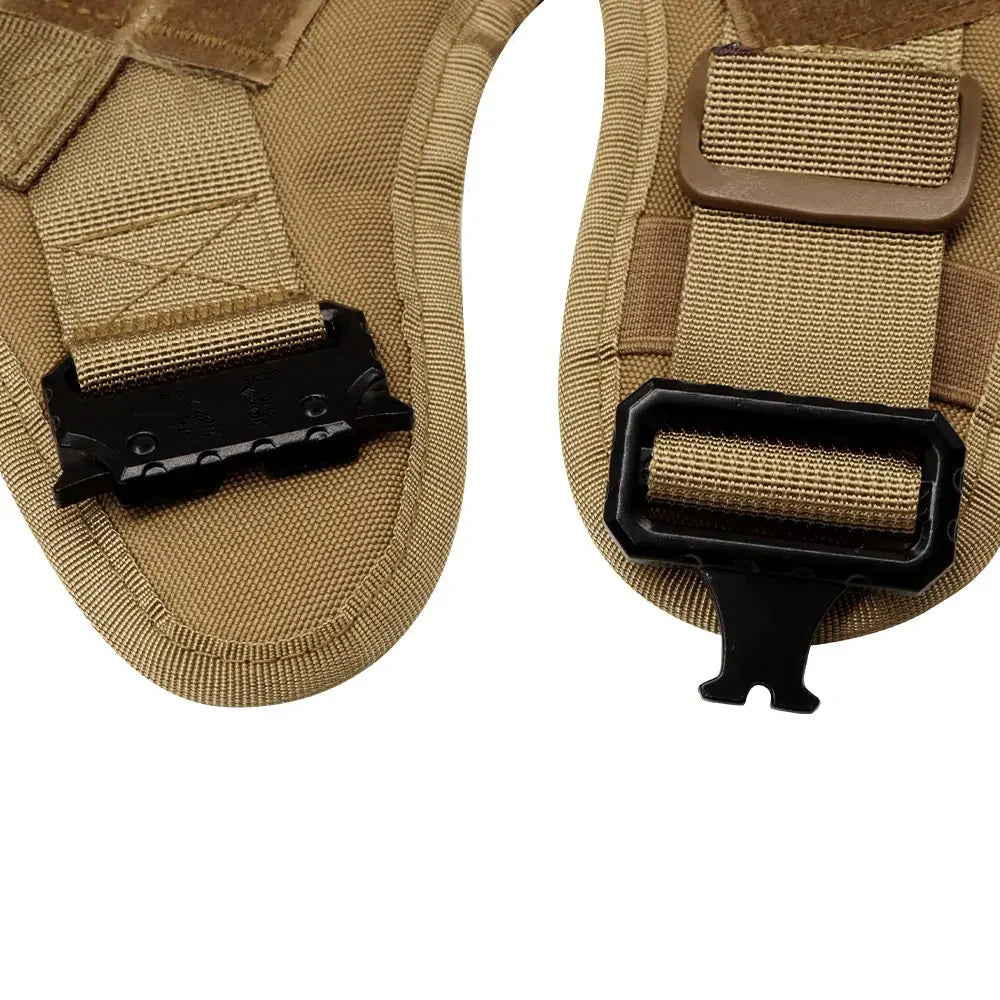 Heavy-Duty Tactical Dog Harness for Large Breeds - Adjustable No-Pull Design with MOLLE System, 1050D Nylon, Metal D-Ring for Training and Outdoor Activities | Koossa