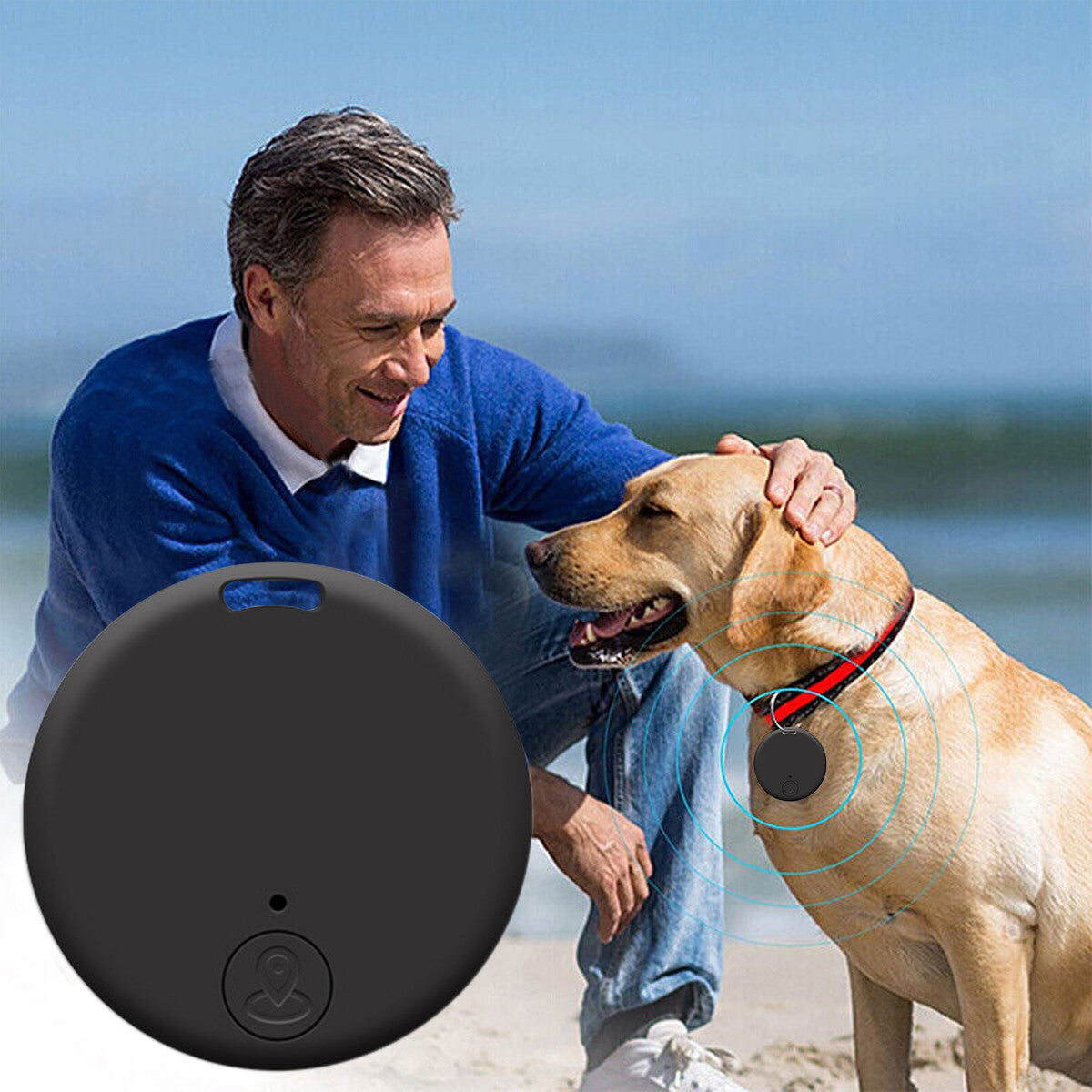 Bluetooth Mini GPS Tracker for Pets and Children - Key Location Monitoring Device