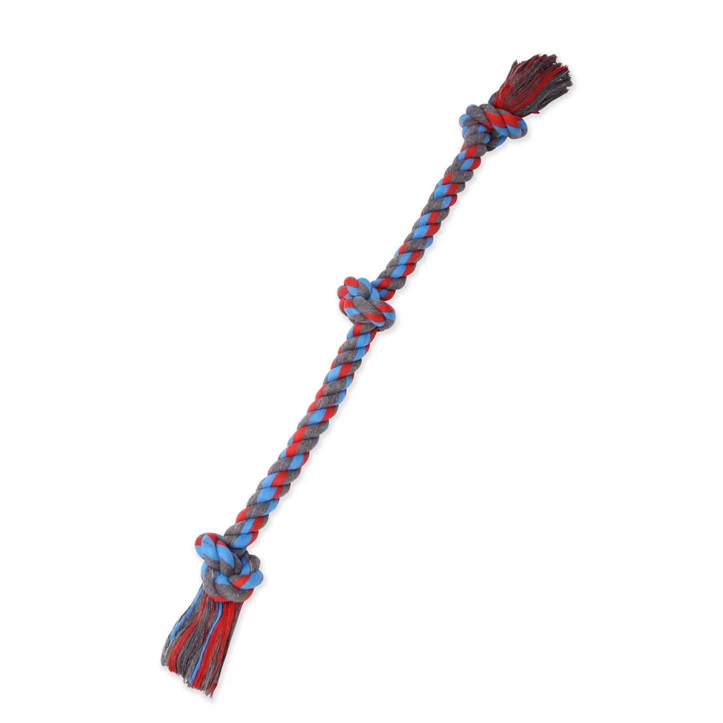 Cottonblend 3 Knot Tug Rope Dog Toy, Extra-Large, 36", Assorted Colors